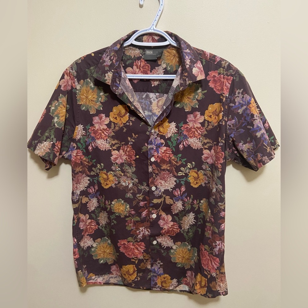 ASOS sz L - Floral Short Sleeve Shirt